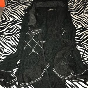 Black & White Long Sleeve Cardigan